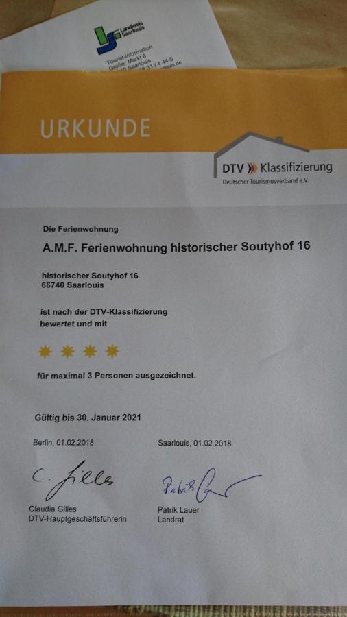 Amf Ferienwohnungen Historischer Soutyhof Saarlouis Eksteriør billede